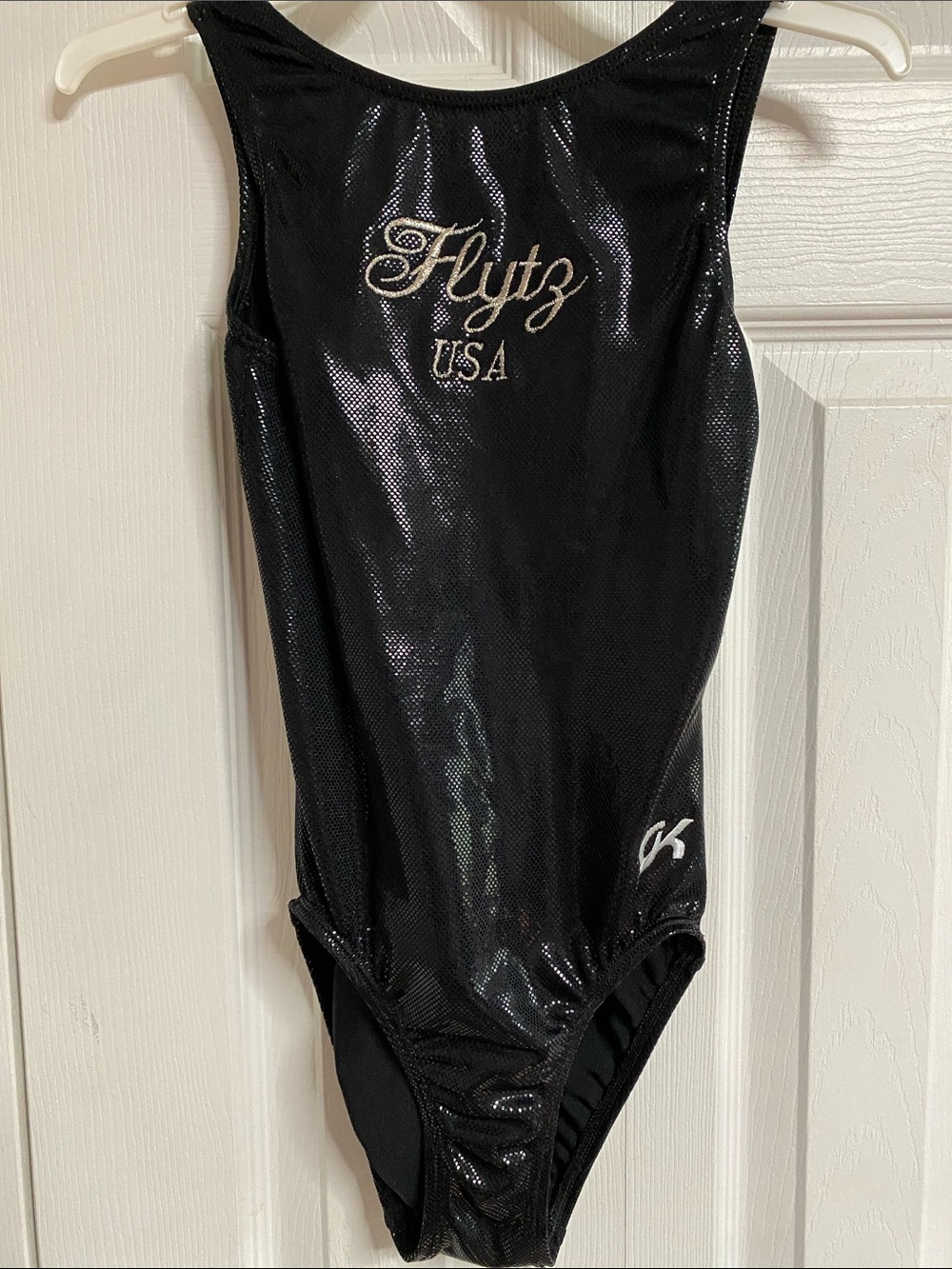 Kids' Metallic Black One-Piece Leotard